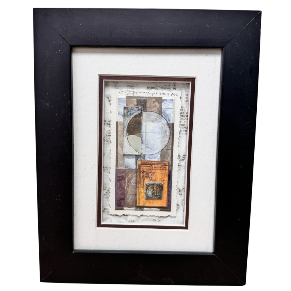 Benjamin L Frey Mixed Media Collage Glad To Have Sat Under Rain And Thunder 5x7